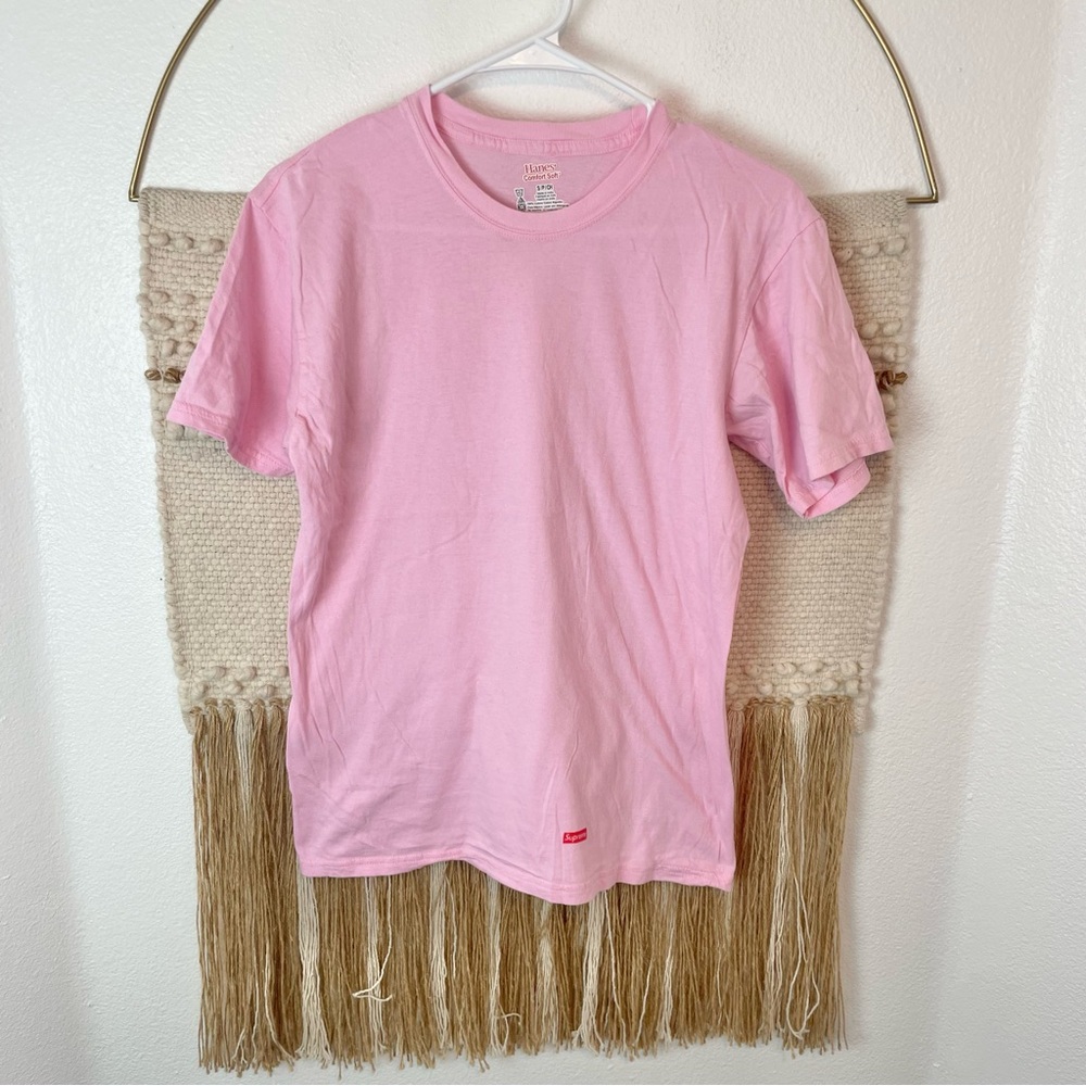 Supreme x Hanes Comfort Pink T-Shirt Men’s S